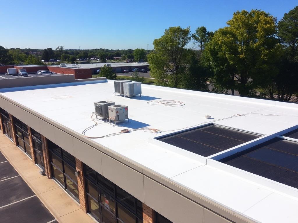 TPO Flat Roof System in Waco, TX
